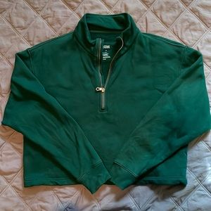 girlfriend collective half zip sweatshirt. size medium.